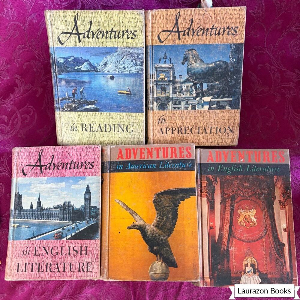 1952-1958 Vintage Book: Adventures English Textbooks Grades 9-12, Price per Book